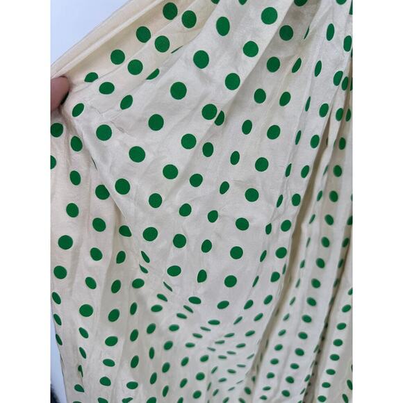 Tory Burch Printed Polka Dot Silk Smocked Dress - Picture 6 of 11